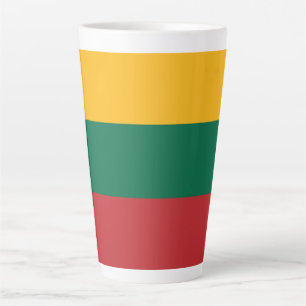 Caneca De Café Latte Bandeira da Lituânia