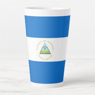 Caneca De Café Latte Bandeira da Nicarágua
