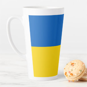 Caneca De Café Latte Bandeira da Ucrânia
