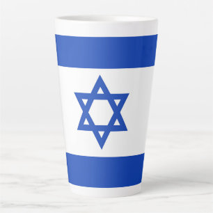 Caneca De Café Latte bandeira de Israel