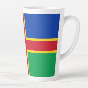 Caneca De Café Latte Bandeira de Lincolnshire Latte Mug