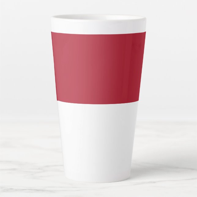 Caneca De Café Latte bandeira de Mônaco (Frente)