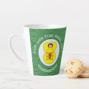 Caneca De Café Latte Bandeira de Natal Anjo Leão Escocês Personalizada