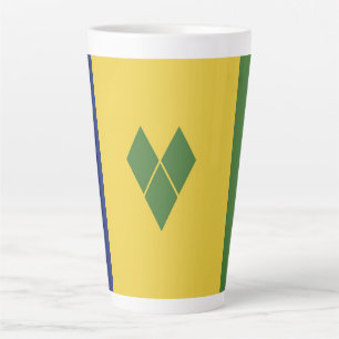 Caneca De Café Latte bandeira de São Vicente e Granadinas