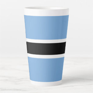 Caneca De Café Latte Bandeira do Botsuana