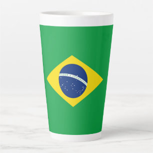 Caneca De Café Latte Bandeira do Brasil
