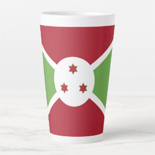 Caneca De Café Latte Bandeira do Burundi