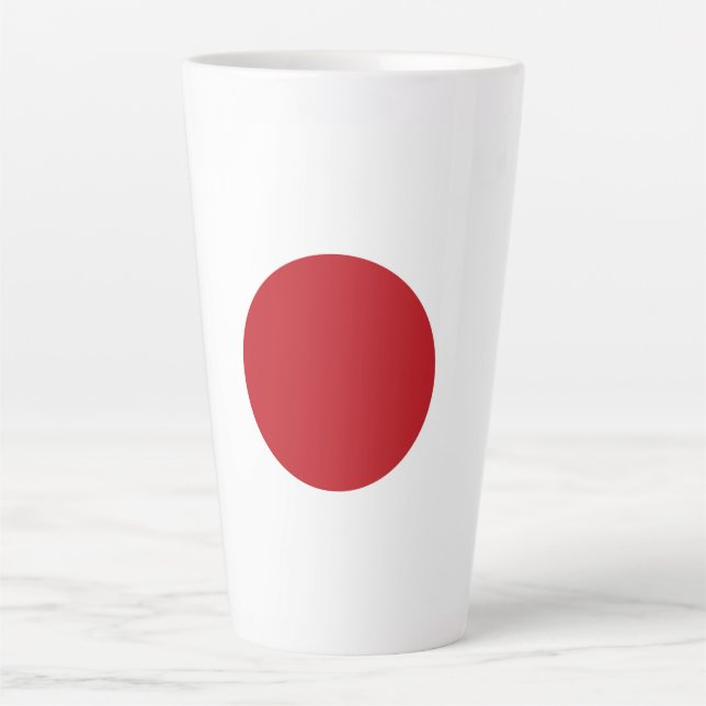 Caneca De Café Latte Bandeira do Japão (Frente)