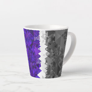 Caneca De Café Latte Bandeira do Orgulho Boho Geométrico Mod Retro Grey