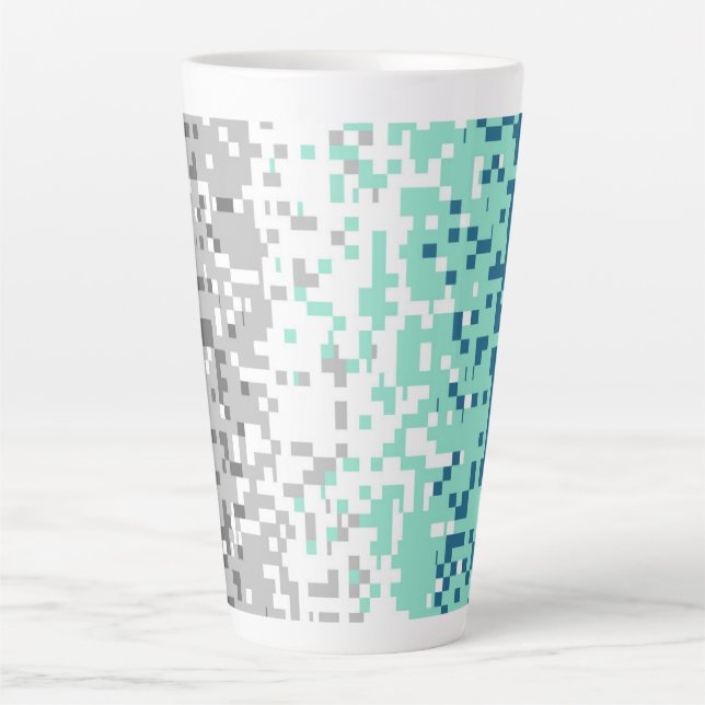 Caneca De Café Latte Bandeira do Orgulho Frayromântico abstrato (Frente)