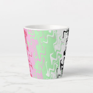 Caneca De Café Latte Bandeira do Orgulho Recíproco Abstrata Ondulada Tr