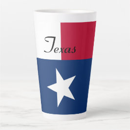 Caneca De Café Latte Bandeira do Texas Latte Mug