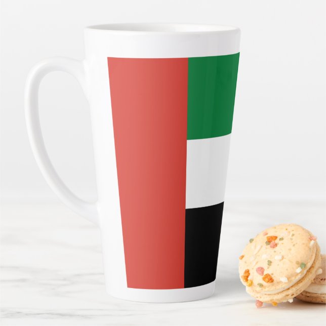 Caneca De Café Latte bandeira dos Emirados Árabes Unidos (In Situ)