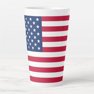 Caneca De Café Latte Bandeira dos Estados Unidos