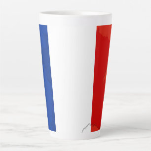 Caneca De Café Latte bandeira francesa