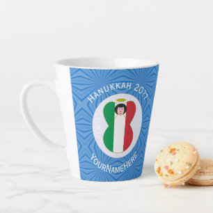 Caneca De Café Latte Bandeira Italiana Personalizada do Anjo Bandeira d