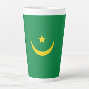 Caneca De Café Latte Bandeira mauritana