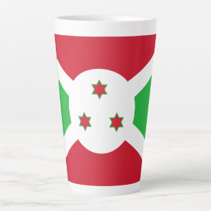 Caneca De Café Latte Bandeira Patriótica do Burundi