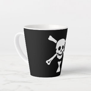 Caneca De Café Latte Bandeira Pirata Jolly Roger de Emanuel Wynne