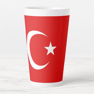 Caneca De Café Latte Bandeira turca