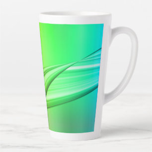 Caneca De Café Latte Banner de Cores de Arco-íris Abstrato