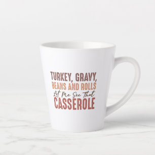 Caneca De Café Latte Banquete de Ação de Graças