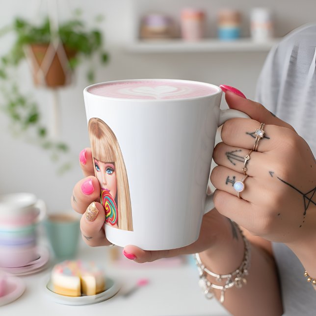 Caneca De Café Latte Barb Latte Mug (Criador carregado)