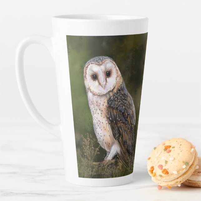 Caneca De Café Latte Barn Owl Latte Mug (In Situ)