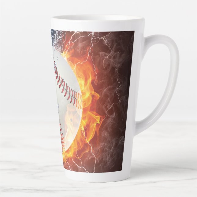 Caneca De Café Latte Baseball (Direita)