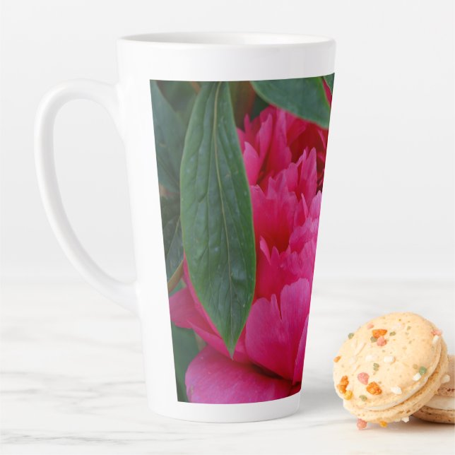 Caneca De Café Latte Bashful Pink Peony (In Situ)