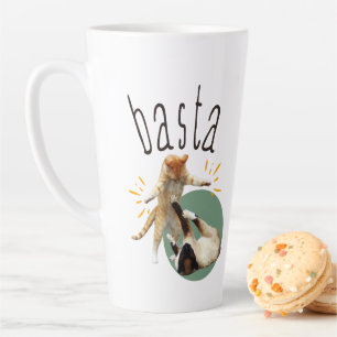 Caneca De Café Latte Basta (com Gatos)