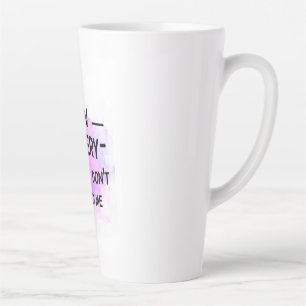 Caneca De Café Latte Bateria fraca de adesivo Não fale comigo - Funda