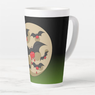 Caneca De Café Latte Bats De Vampiro De Comida Ketchup