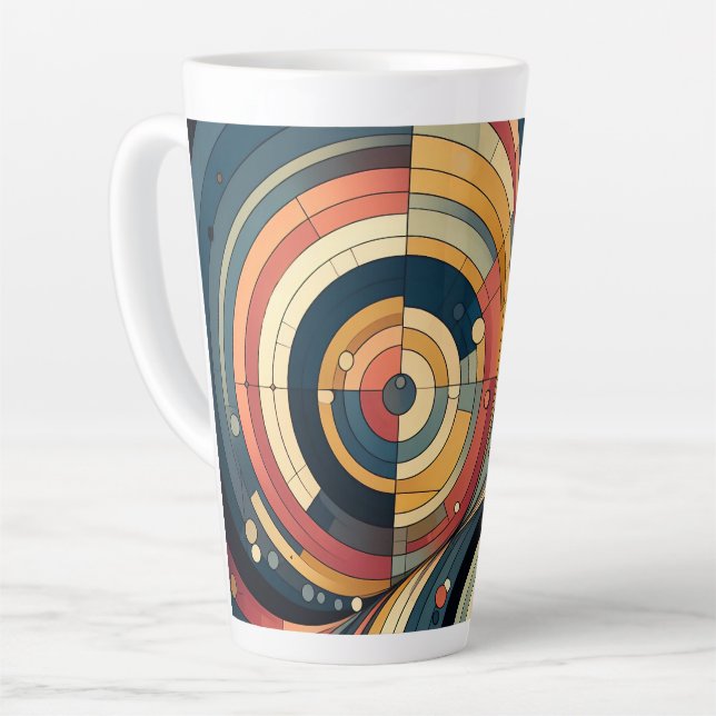 Caneca De Café Latte Bauhaus Duality Latte Mug (Ângulo esquerdo)
