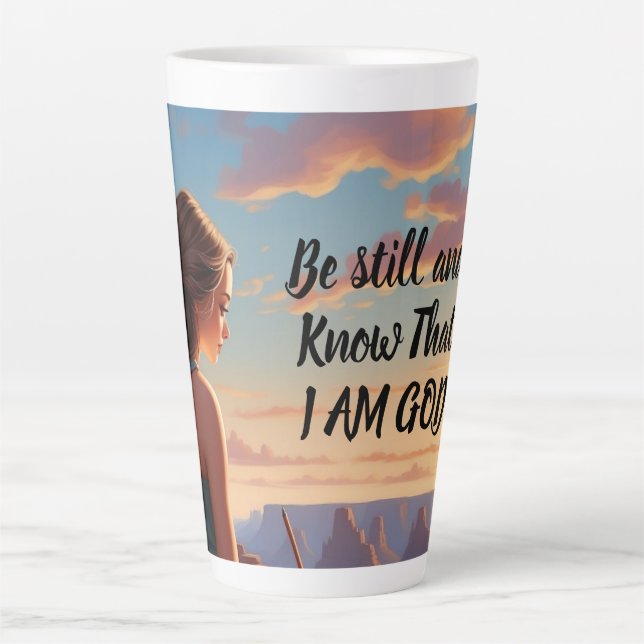Caneca De Café Latte Be Still & Know That I Am God Custom Mug (Frente)