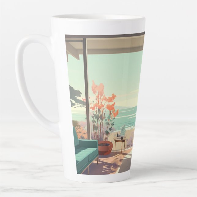 Caneca De Café Latte Beach House (Esquerda)