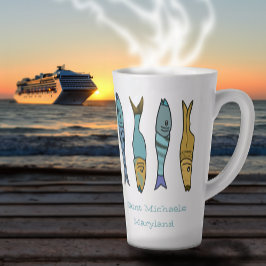Caneca De Café Latte Beach House Latte Mug