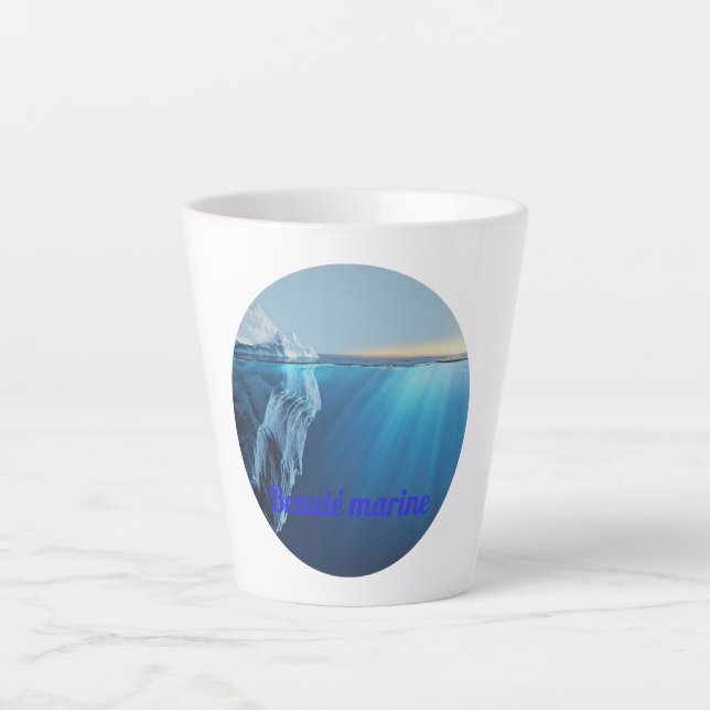 Caneca De Café Latte Beauté marine glacier- (Frente)