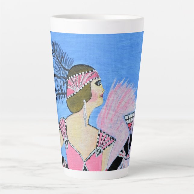 Caneca De Café Latte Beautiful Lady Coffee Mug  (Frente)