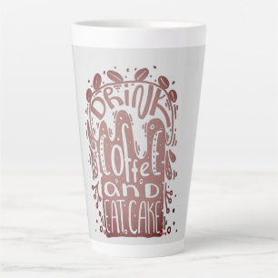 Caneca De Café Latte Beba Café Bolo