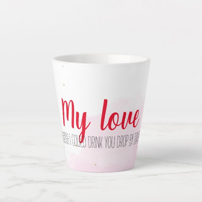 Caneca De Café Latte Beba meu amor (Frente)