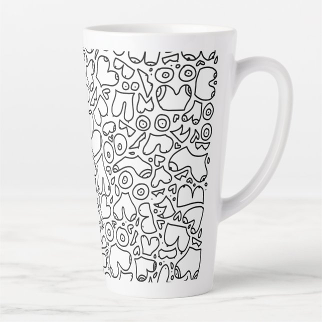 Caneca De Café Latte Bebê feminista engraçado (Direita)