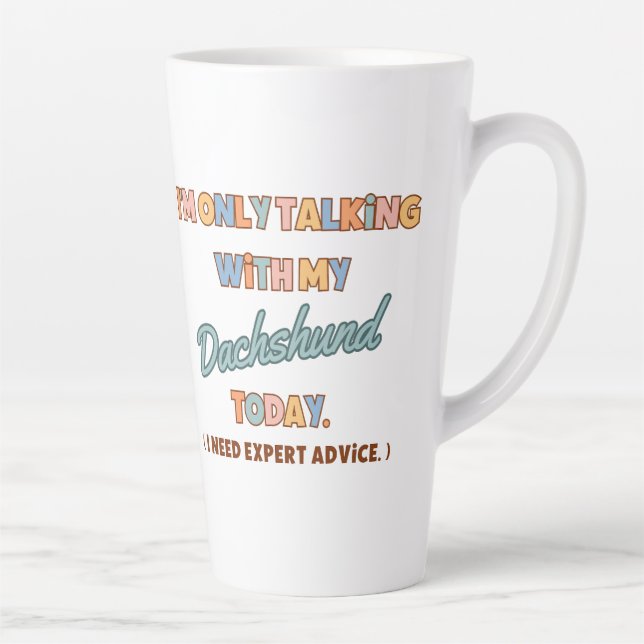 Caneca De Café Latte Bebendo Dachshund ou Mug (Direita)