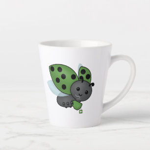 Caneca De Café Latte Bebendo Tea Ladybug Latte Mug