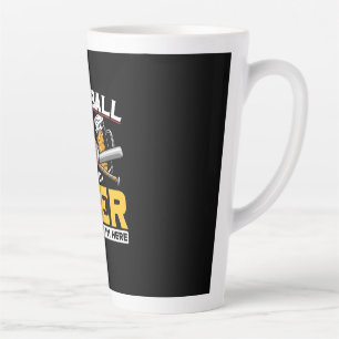 Caneca De Café Latte Beer Drinker Baseball Beball Humor Aniversário