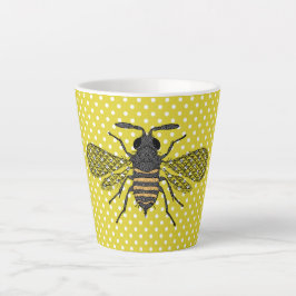 Caneca De Café Latte BEES e Honeycomb - Salvar as Abelhas