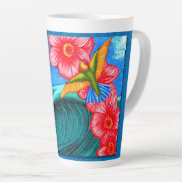 Caneca De Café Latte Beija-flor Oceano