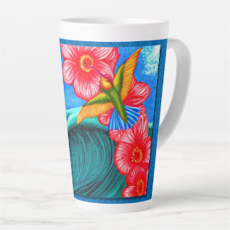 Caneca De Café Latte Beija-flor Oceano