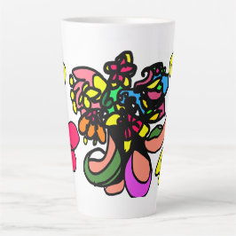 Caneca De Café Latte Beija-flor relaxa primavera