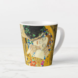 Caneca De Café Latte Beijo de Gustav Klimt / Arte do Dia dos Namorados